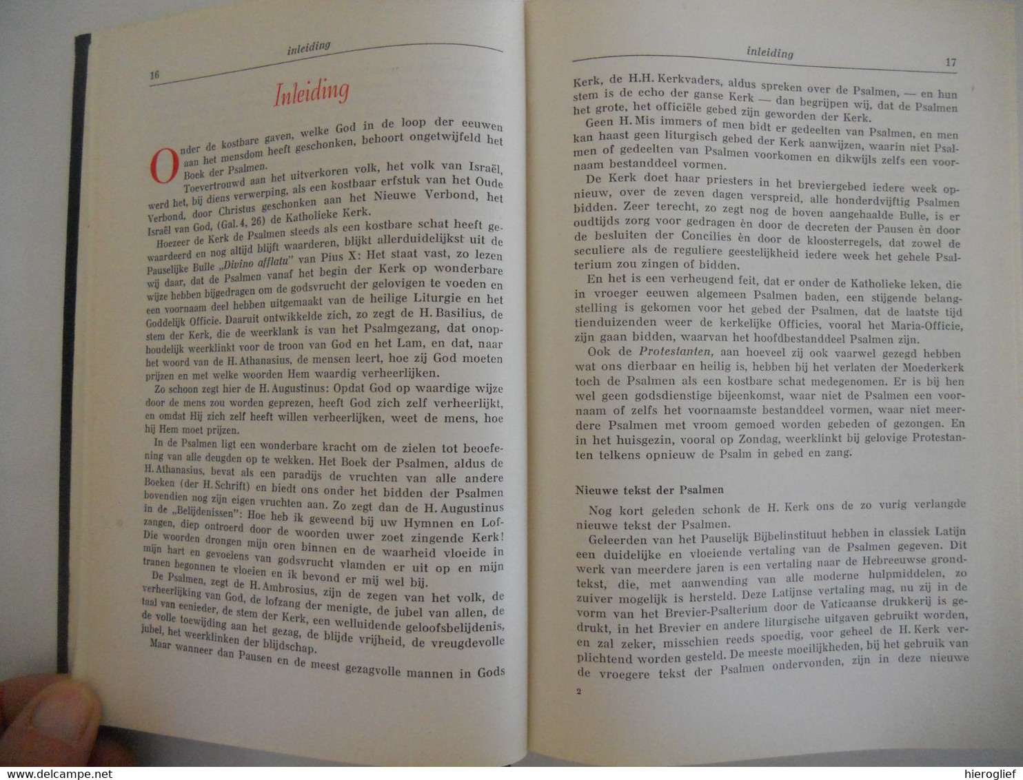 HET BOEK DER PSALMEN Met De Lofzangen Vh Romeinse Brevier 1948 Bijbel Oude Testament Godsdienst Christendom - Poetry