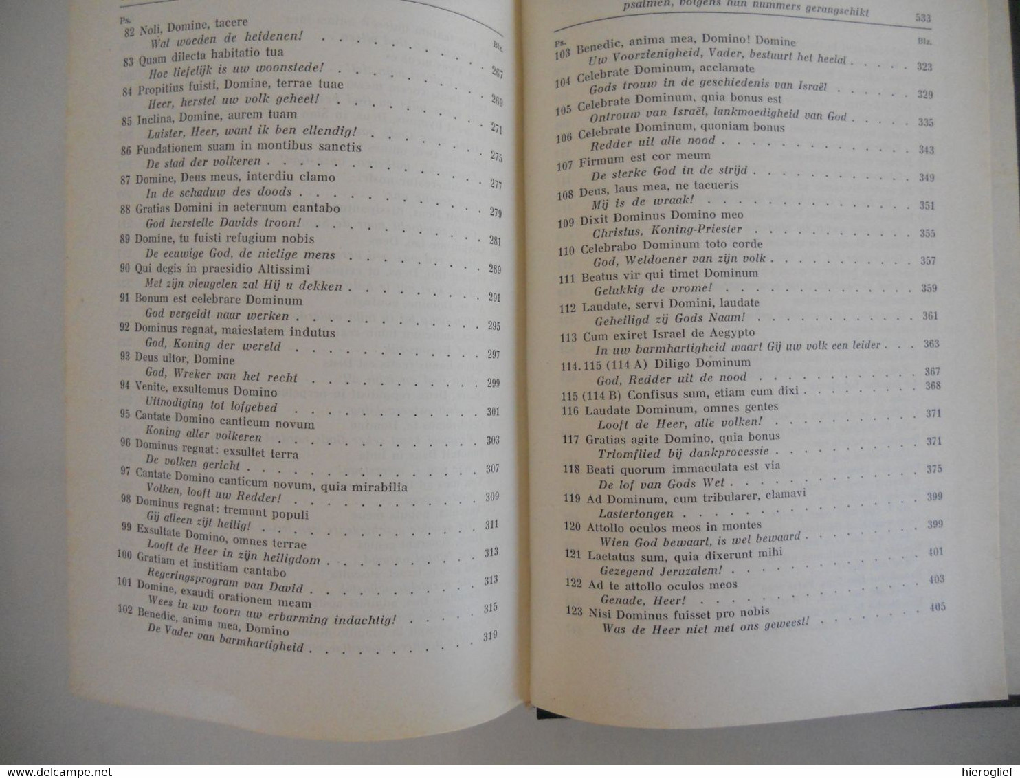 HET BOEK DER PSALMEN met de lofzangen vh Romeinse Brevier 1948 bijbel oude testament godsdienst christendom