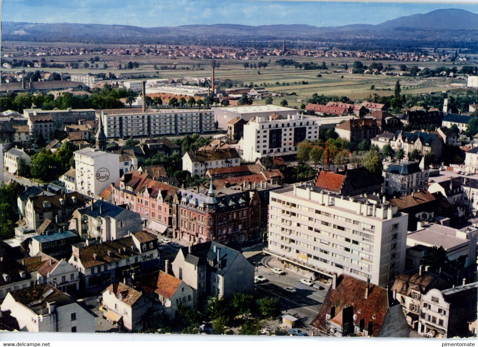 SAINT LOUIS PORTE DE FRANCE VUE AERIENNE LE CARREFOUR 1976 - Saint Louis