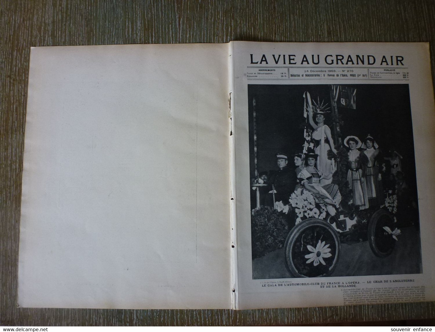 La Vie Au Grand Air Décembre 1903 Gala De L'Automobile Club Salon Ferrure Des Chevaux De Course Rue Denis De Boisse - 1900 - 1949