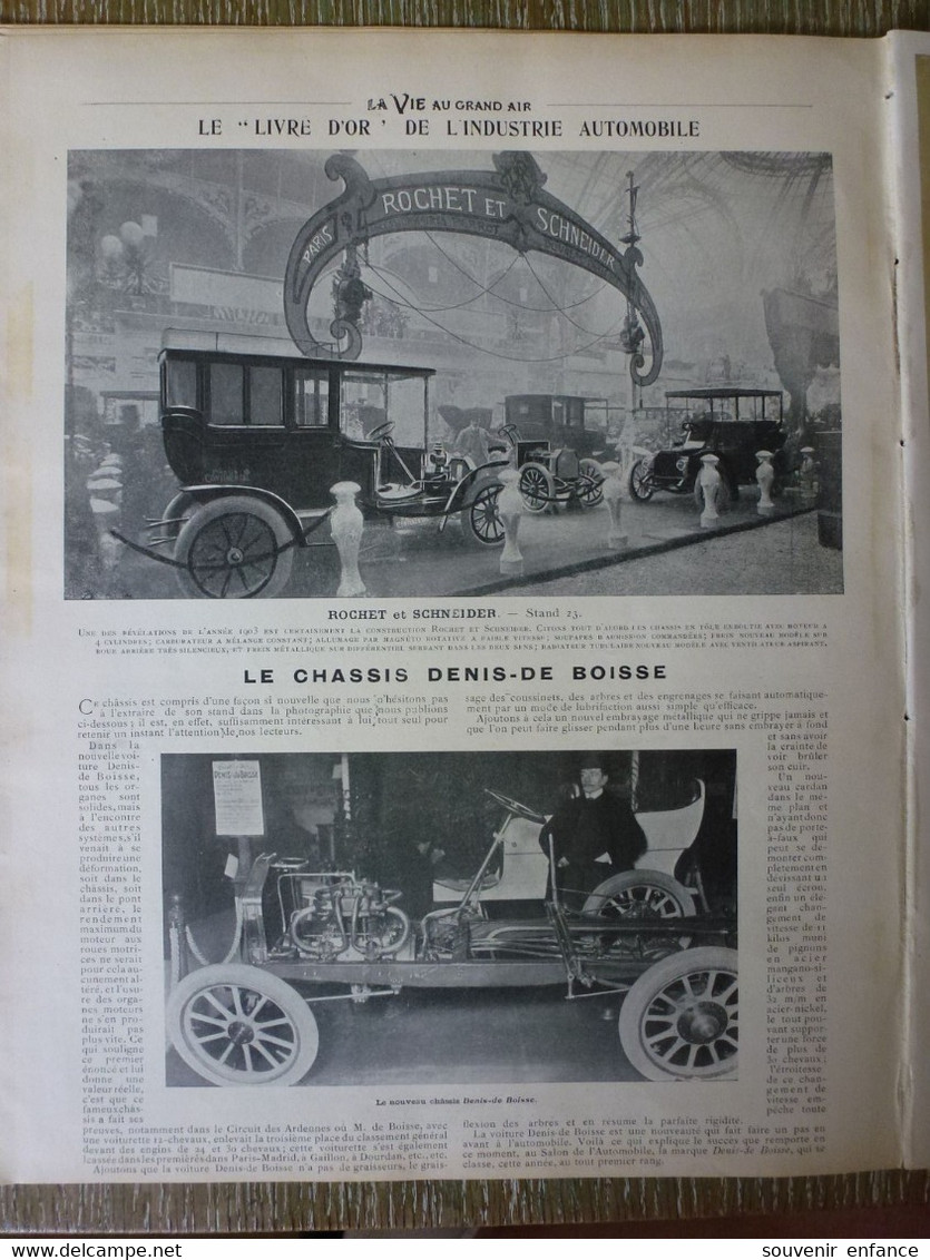 la Vie au Grand Air Décembre 1903 Gala de l'Automobile Club Salon Ferrure des Chevaux de Course Rue Denis de Boisse