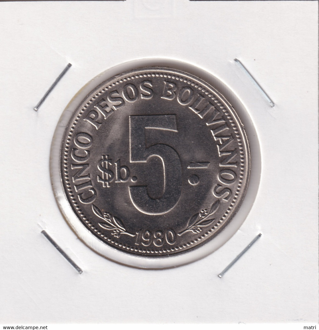 Bolivia 5 Pesos Bolivianos 1980 Km#197 UNC - Bolivie