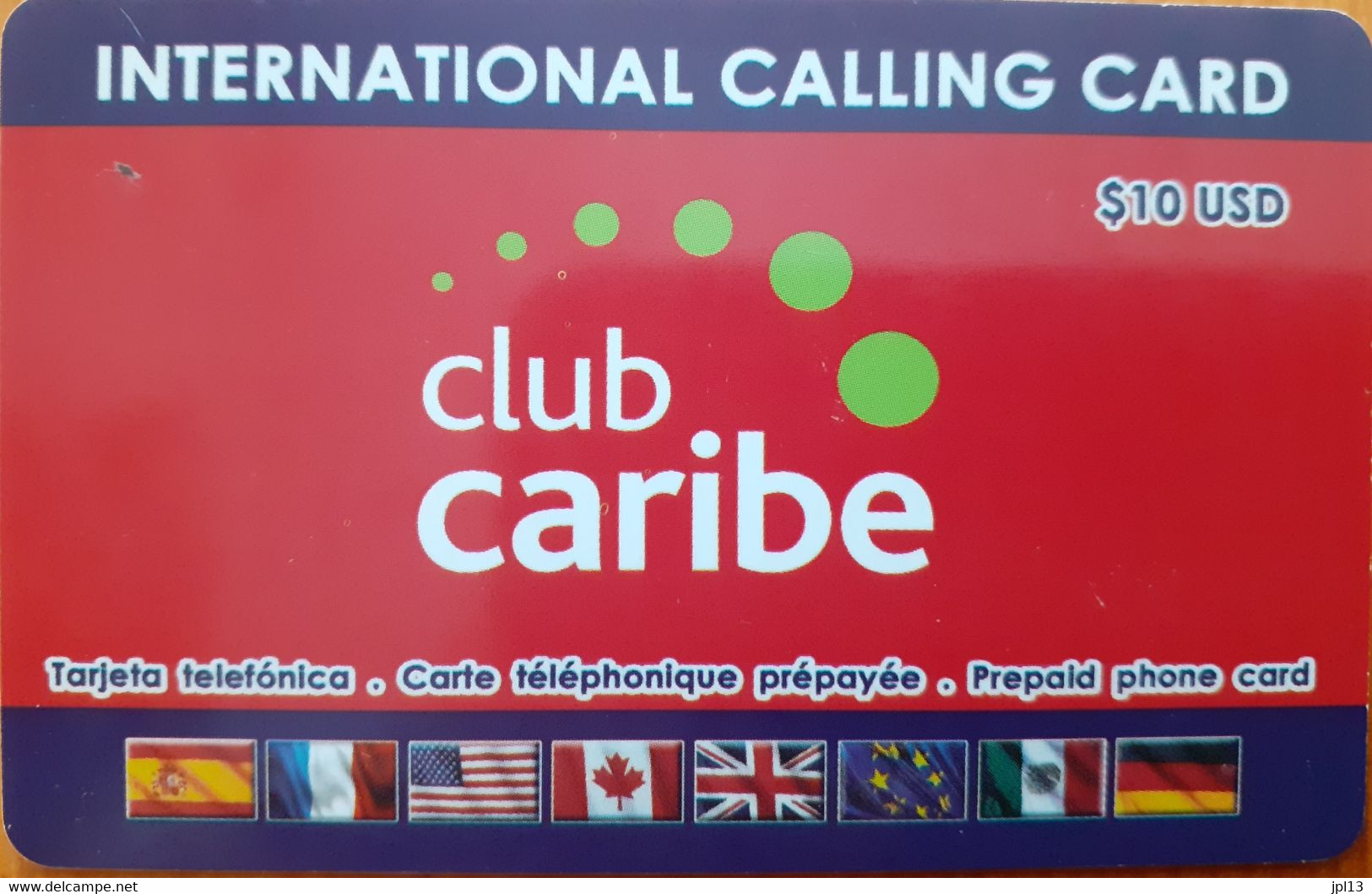 Carte Prépayée - République Dominicaine - International Calling Card - Club Caribe - Dominicaanse Republiek