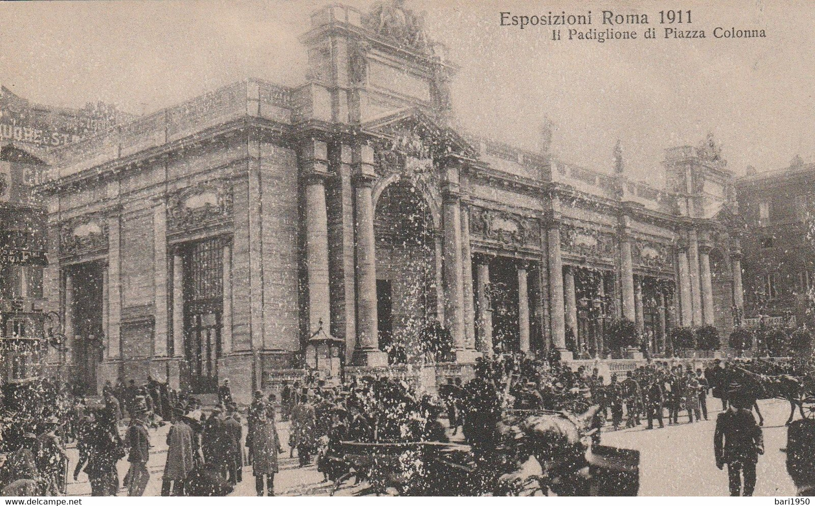 Esposizione  Roma 1911 - Il Padiglione Di Piazza Colonna - Expositions