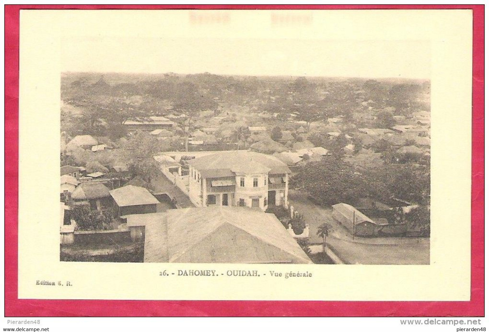 Afrique- Dahomey-Ouiah-vue Générale-TB Cpa Non écrite - Dahomey