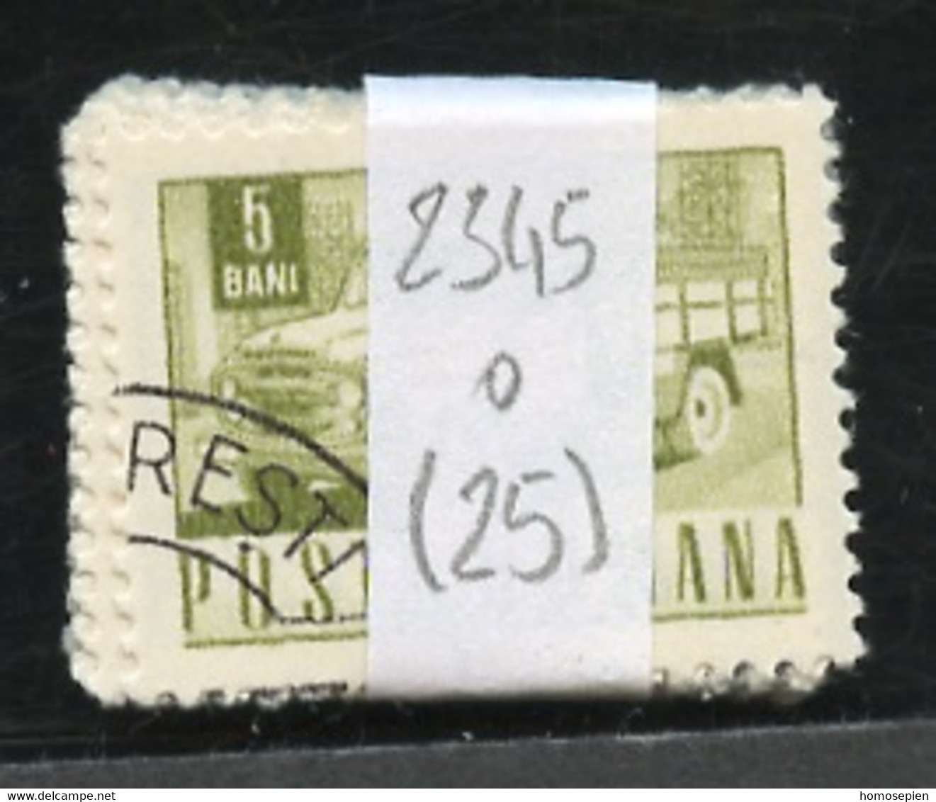 Roumanie - Rumänien - Romania Lot 1967-68 Y&T N°2345 - Michel N°2639 (o) - 5b Camion - Lot De 25 Timbres - Feuilles Complètes Et Multiples