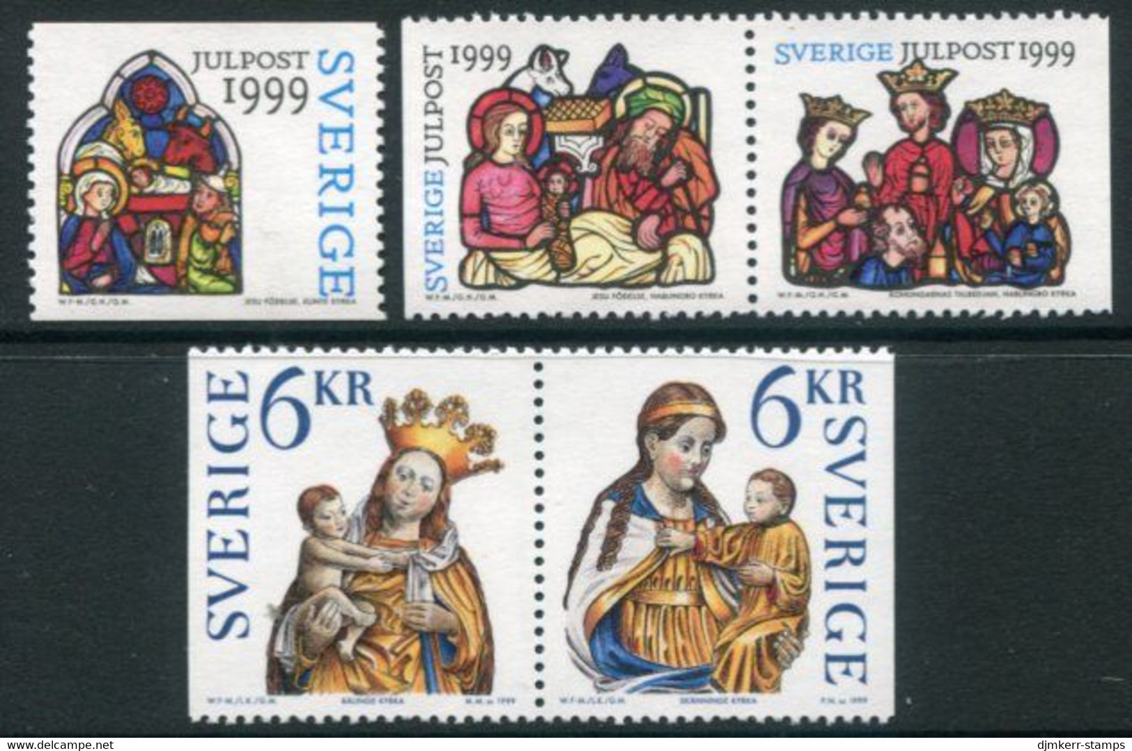 SWEDEN 1999 Christmas MNH / **    Michel 2147-51 - Unused Stamps