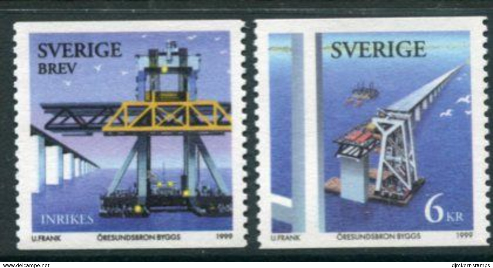 SWEDEN 1999 Öresund Bridge MNH / **    Michel 2112-13 - Ongebruikt