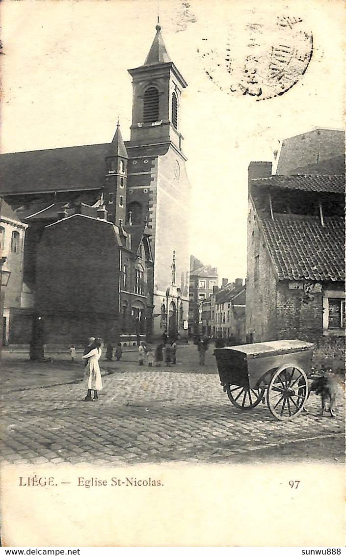 Liège - Eglise St Nicolas (animée Attelage Chien Voir ZOOM) - Lüttich