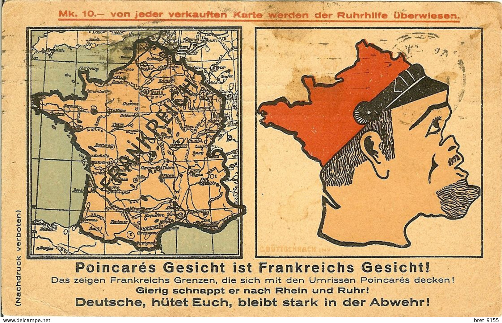 POINCARE GESICHT IST FRANKREICHS GESICHT LE VISAGE DE POINCARE EST LE VISAGE DE LA FRANCE - Altona