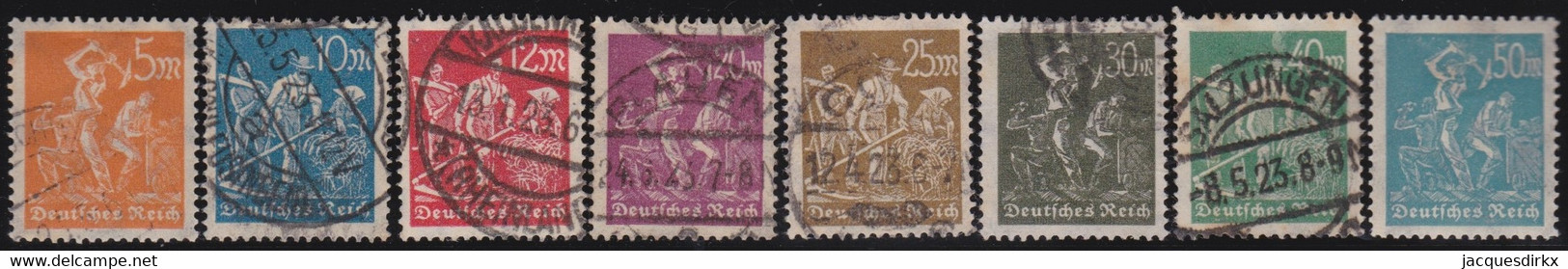 Deutsches Reich   .    Michel      .   238/245          .      O  (245: **)     .     Gestempelt - Used Stamps
