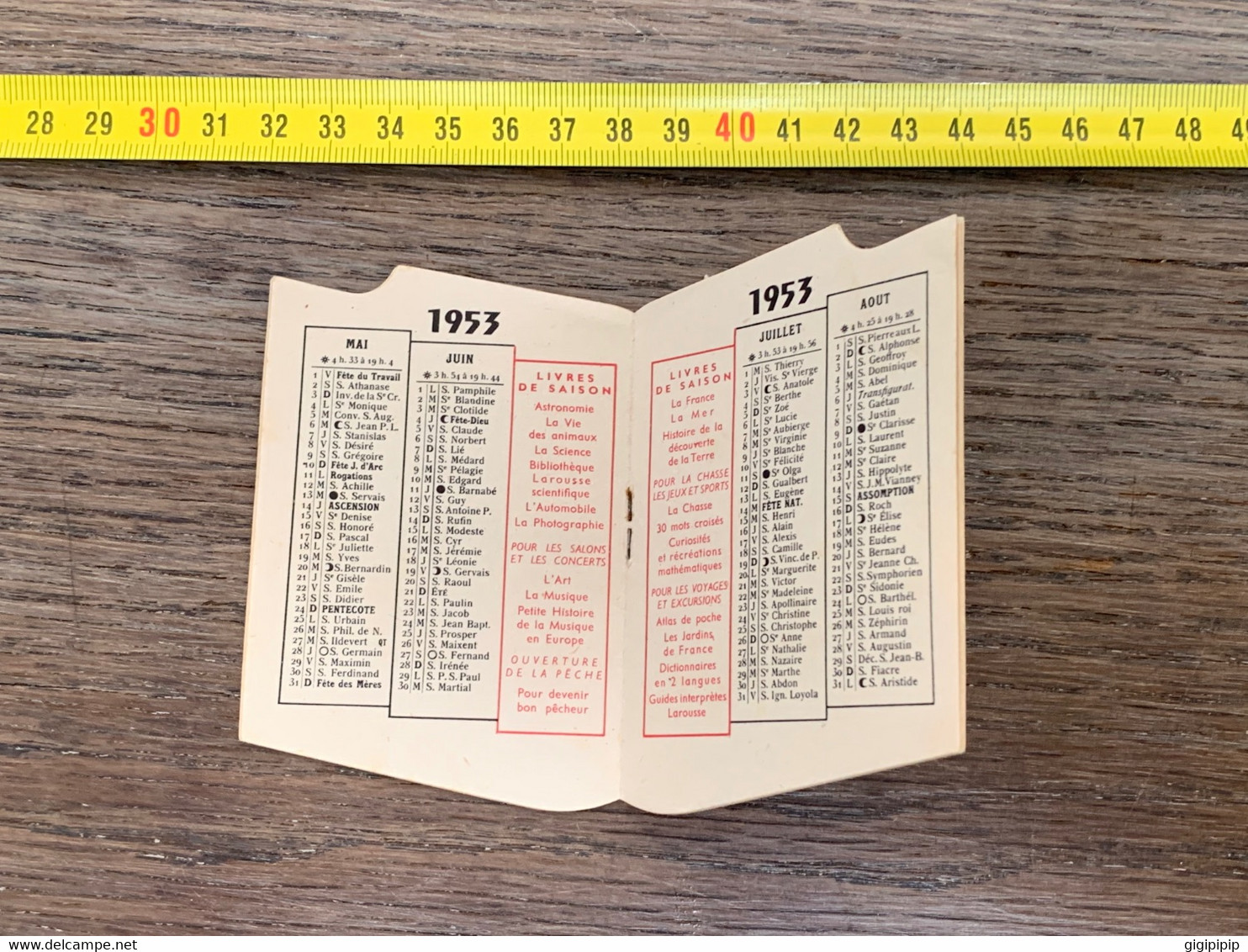 Vieux Papier Calendrier ,carnet De Notes , Calepin NOUVEAU PETIT LAROUSSE 1953  TBE - Grand Format : 1921-40