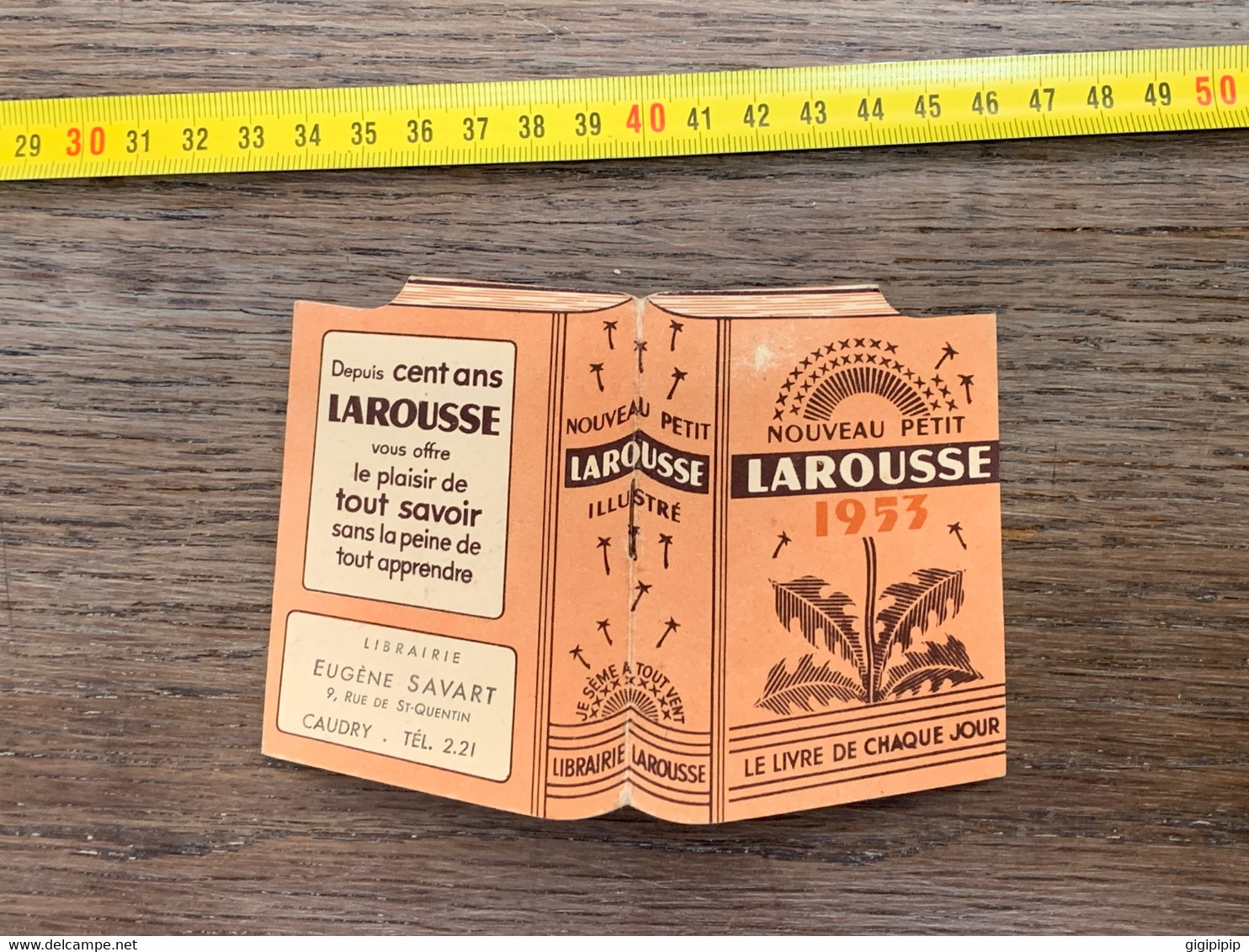 Vieux Papier Calendrier ,carnet De Notes , Calepin NOUVEAU PETIT LAROUSSE 1953  TBE - Grand Format : 1921-40