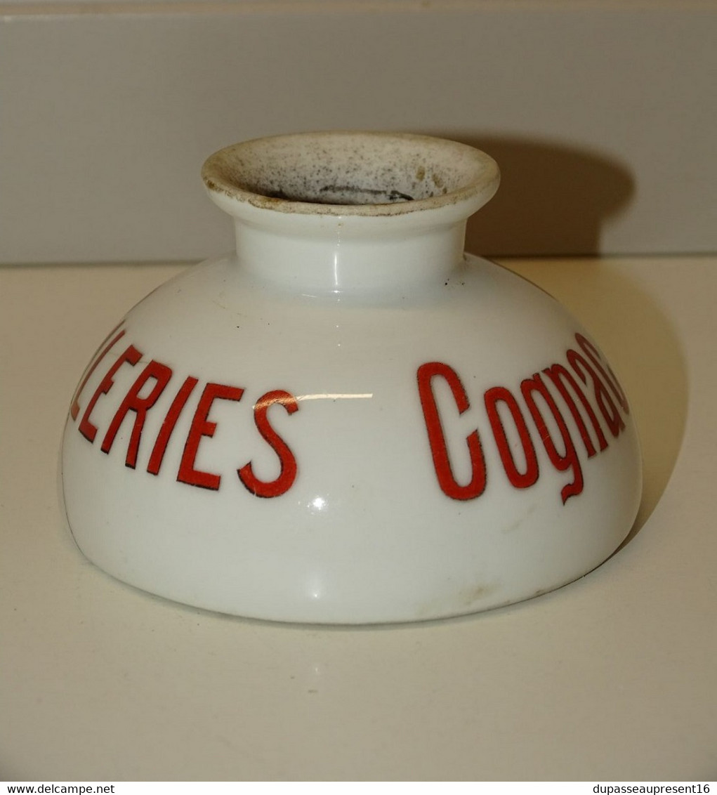 *ANCIEN ENCRIER PORCELAINE PUBLICITE NOUVELLES GALERIES COGNAC Jus De Grenier    E - Encriers