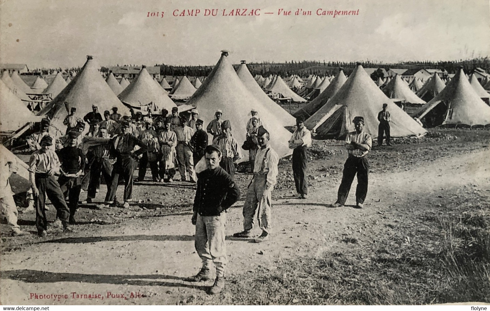 La Cavalerie - Camp Du Larzac - Un Campement - Cachet Militaire Détachement De Mèze , 81ème Régiment D’infanterie - La Cavalerie