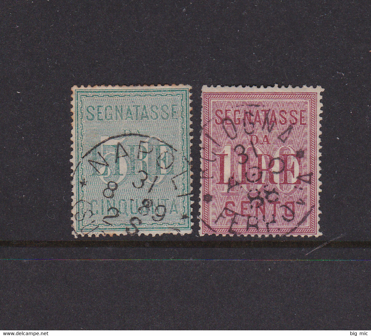 ITALY 1884 Postage Due New Type Used  Sc.J21+J23 (Sa.S15/S16) - Segnatasse