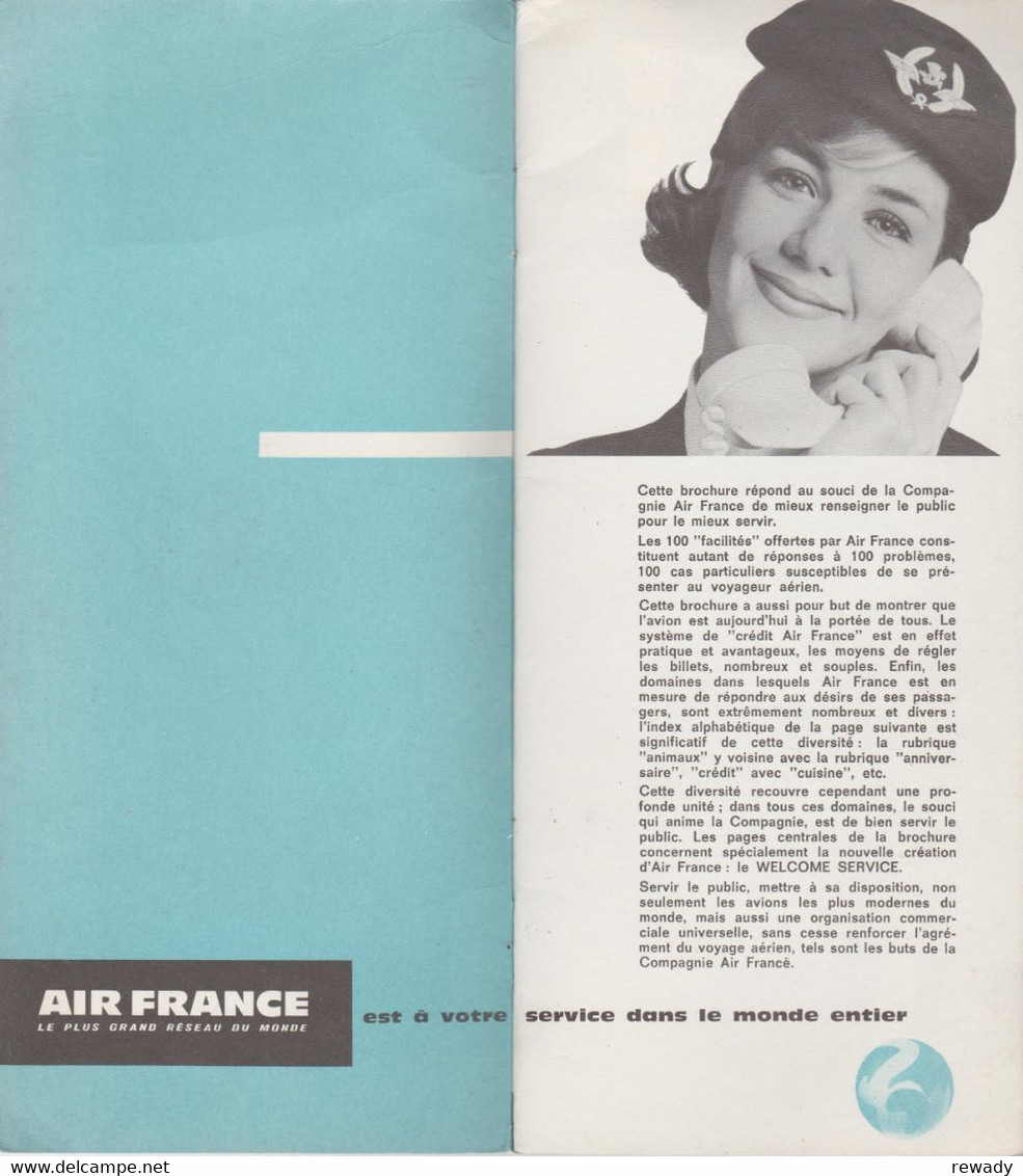 AIR FRANCE - Dépliant / Air France Vous Offre 100 Facilites Pour Voyager Mieux / 30 Pages - Vluchtmagazines