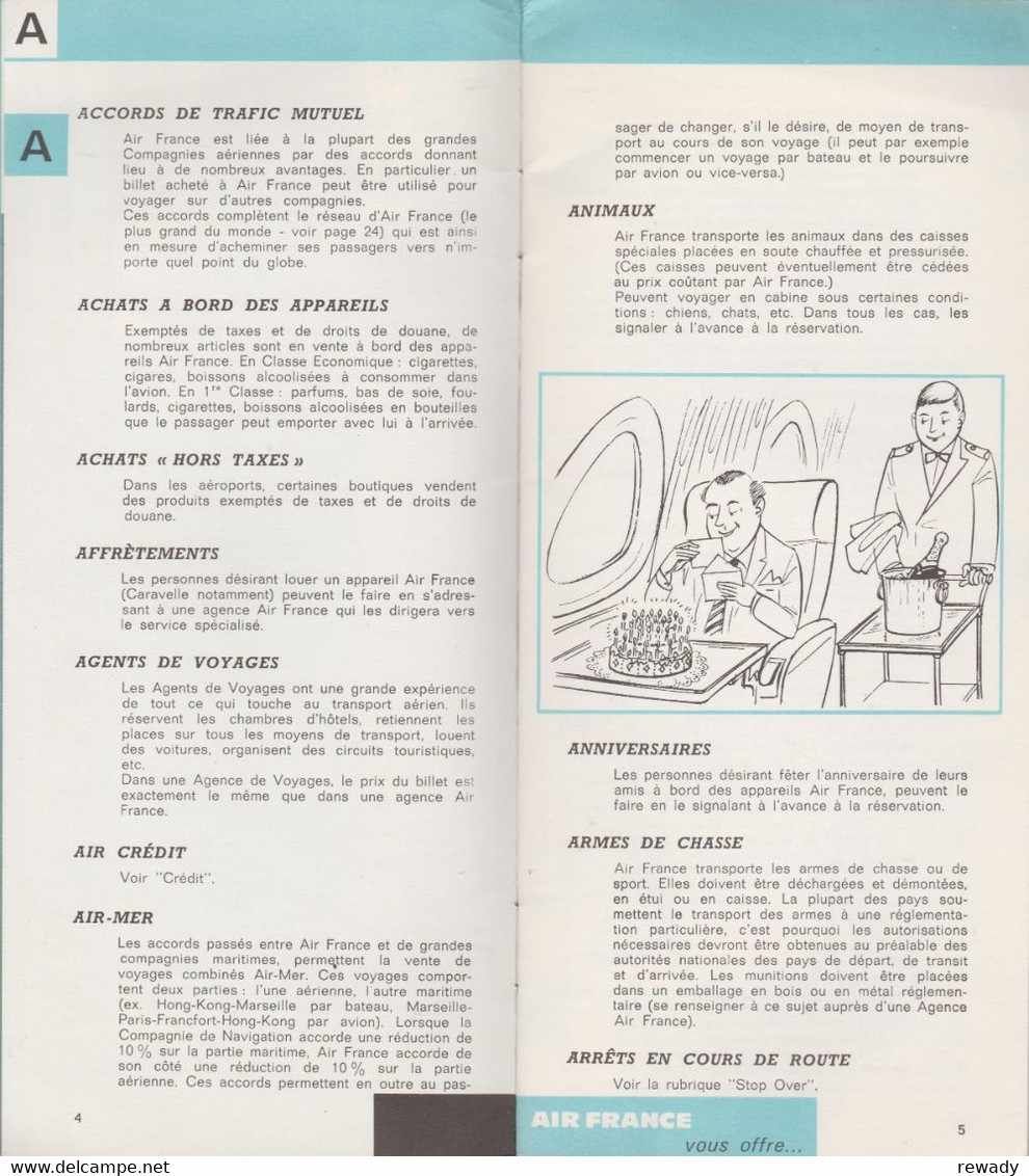 AIR FRANCE - Dépliant / Air France Vous Offre 100 Facilites Pour Voyager Mieux / 30 Pages - Revistas De Abordo