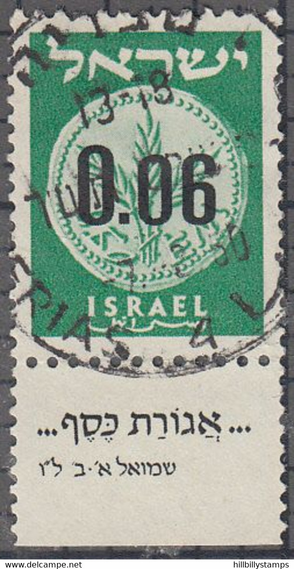 ISRAEL     SCOTT NO 171   USED   YEAR  1960 - Used Stamps (with Tabs)