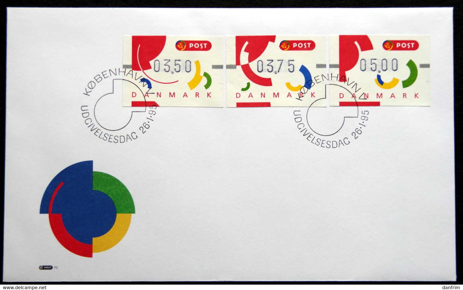 Denmark  1995 ATM Franking Labels Minr.2-4 FDC ( Lot 2200 ) - Vignette [ATM]