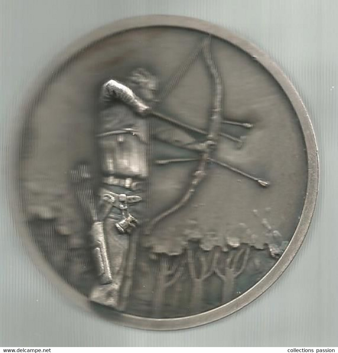 Médaille , Sports , TIR A L'ARC , Graveur : Gloria , 128gr, 68 Mm, 2 Scans, Frais Fr 5.95e - Archery