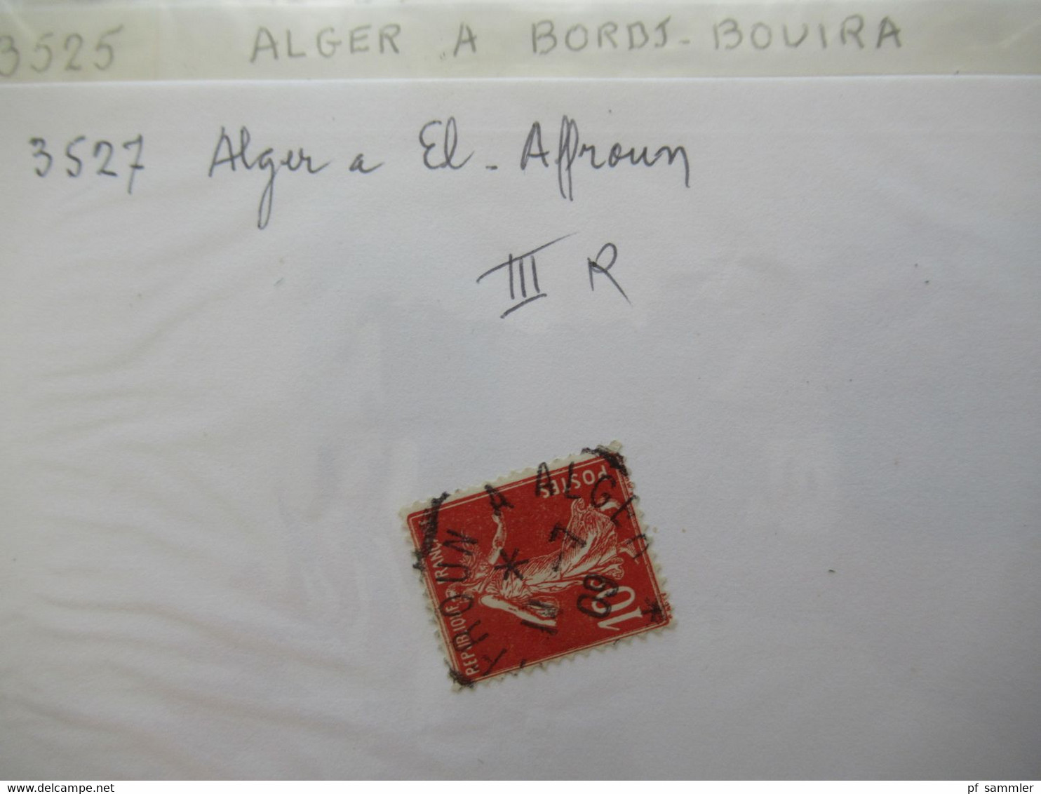 Frankreich Gebiete Algerien / Alger u. Constantine Marken kleiner Posten auch ein Briefstück Stp 1953 Innsbruck A Lindau