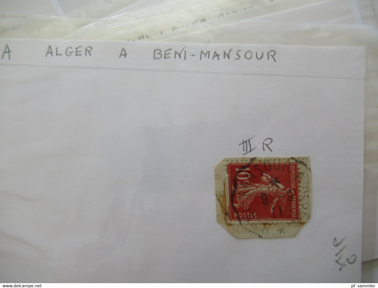 Frankreich Gebiete Algerien / Alger u. Constantine Marken kleiner Posten auch ein Briefstück Stp 1953 Innsbruck A Lindau