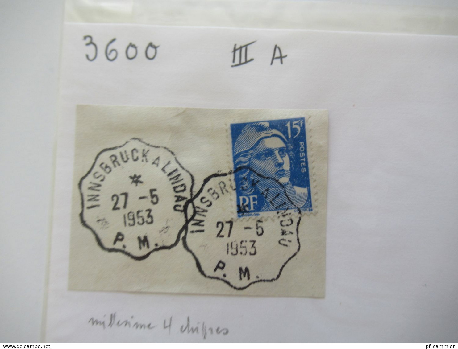 Frankreich Gebiete Algerien / Alger u. Constantine Marken kleiner Posten auch ein Briefstück Stp 1953 Innsbruck A Lindau