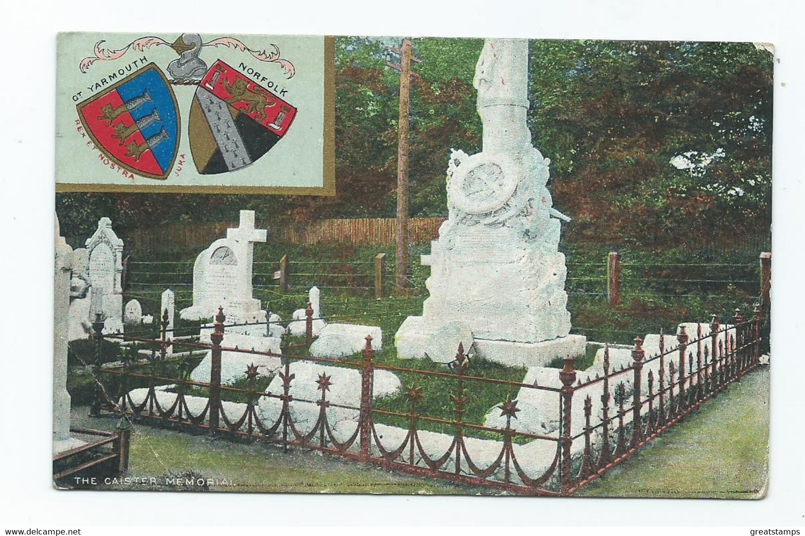 Norfolk   Postcard The Caister Memorial Posted 1920s - Great Yarmouth