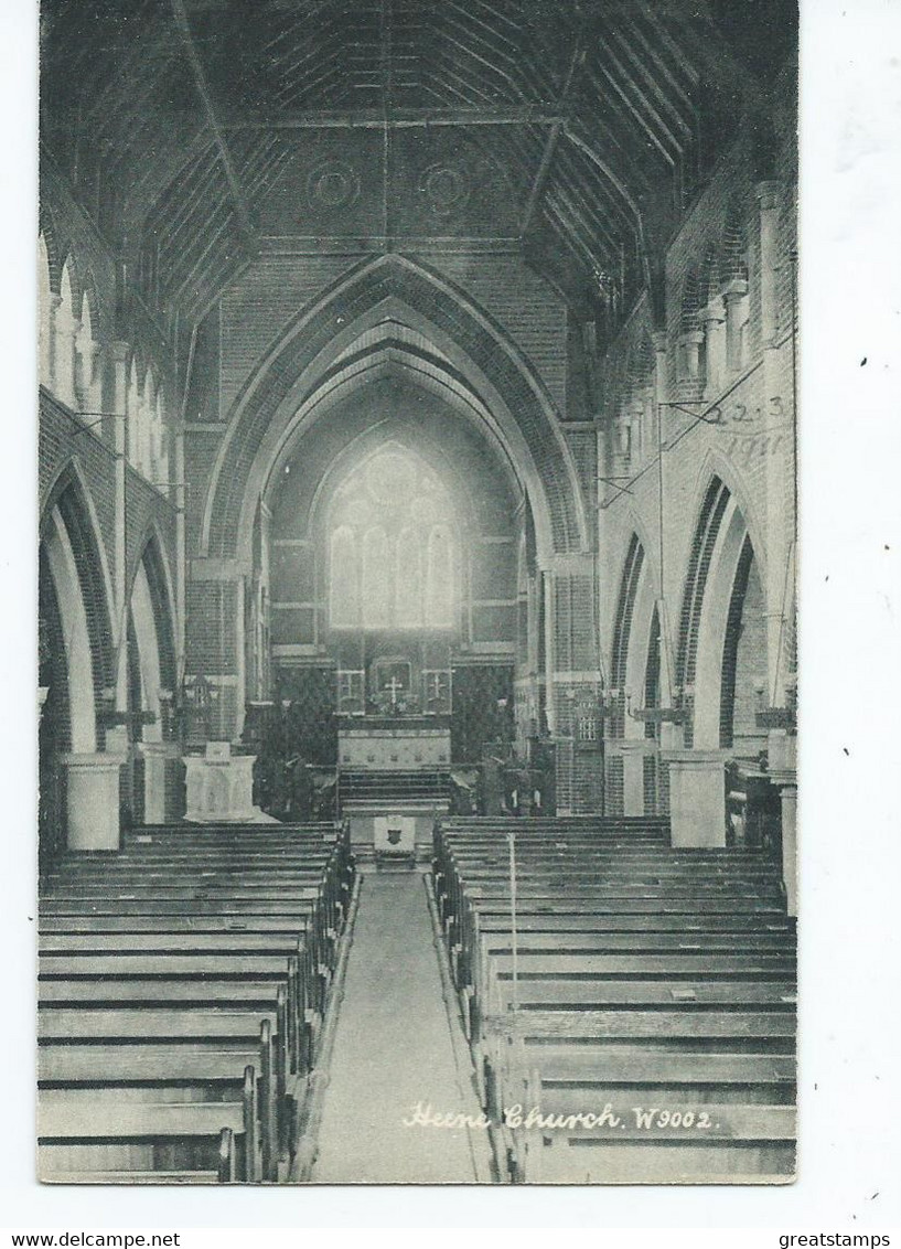 Sussex  Postcard Heene Church  Wyndham Series Unused Red Back - Worthing
