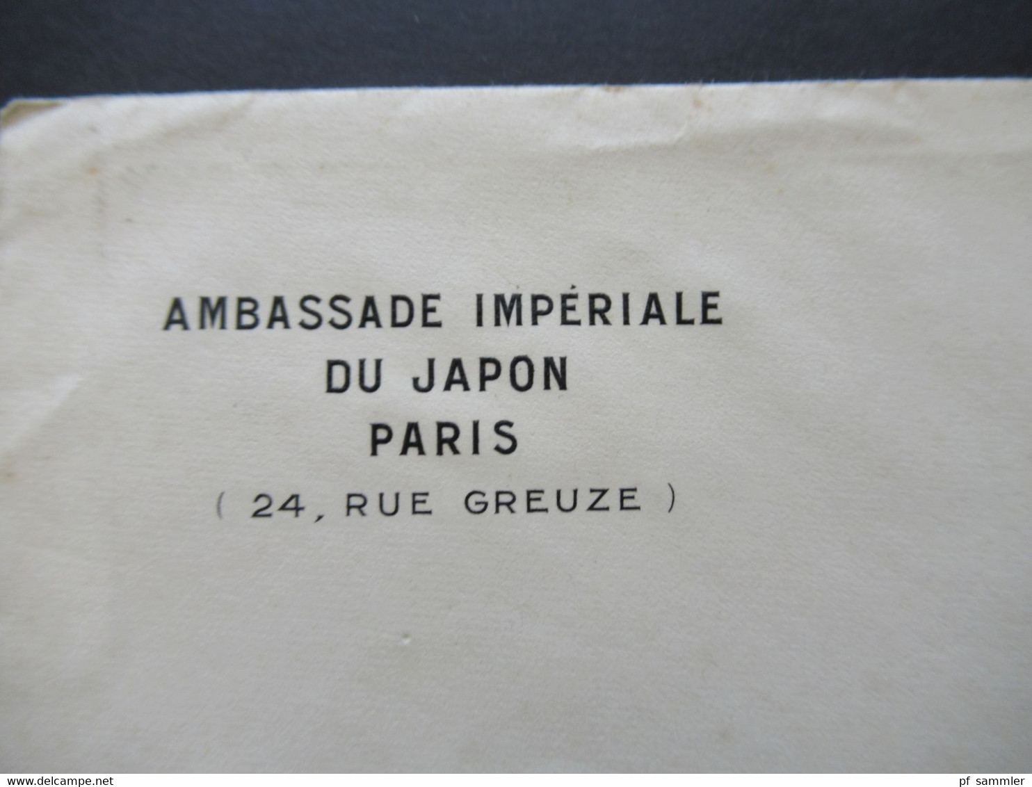 Frankreich 1930 Umschlag Mit Original Einladungskarte Ambassade Imperiale Du Japon Paris / Prince Takamatsu - Covers & Documents