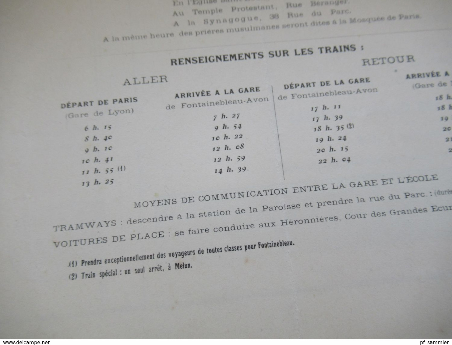 Einladung U. Programme Inauguration Monument Aux Morts De L'Artillerie Et Du Train Des Equipages Militaires 1925 - Covers & Documents