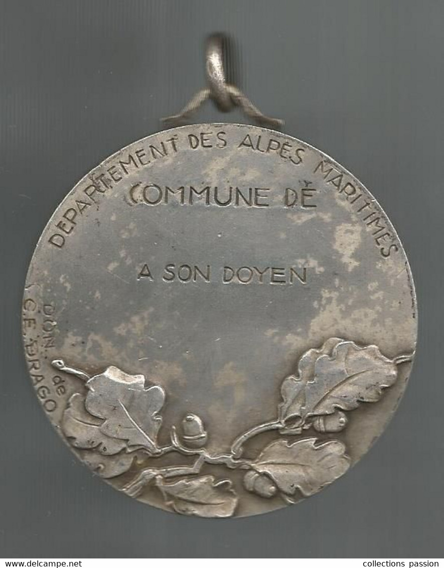 Médaille, Racines Profondes, Source De Longévité , Don De Drago, Alpes Maritimes , à Son Doyen , 2 Scans, Frais Fr 5.95e - Autres & Non Classés