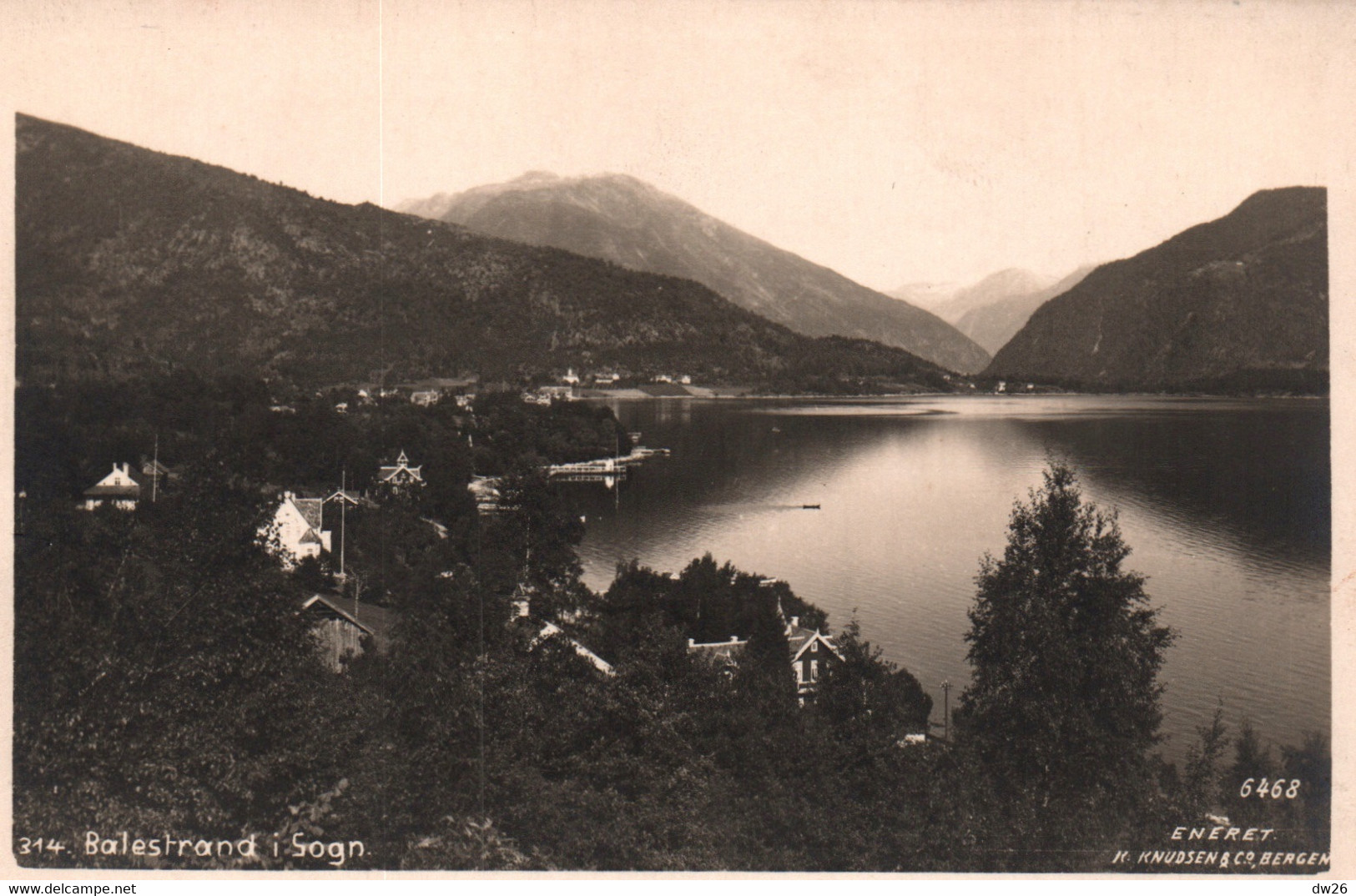 Norvège (Norge) Balestrand I. Sogn - Eneret Knudsen & Co. - Carte N° 6468 Non Circulée - Norvegia