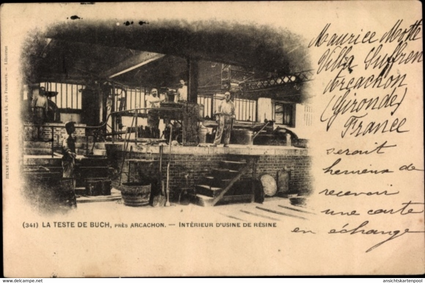 CPA La Teste De Buch Gironde, Interieur D'usine De Resine - Altri & Non Classificati