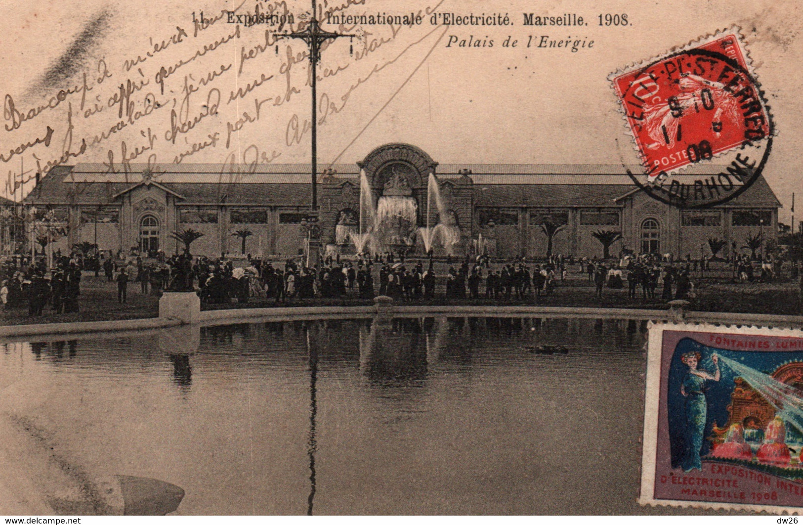 Exposition Internationale D'Electricité, Marseille 1908 - Palais De L'Energie - Carte Baudouin N° 11 - Exposición Internacional De Electricidad 1908 Y Otras