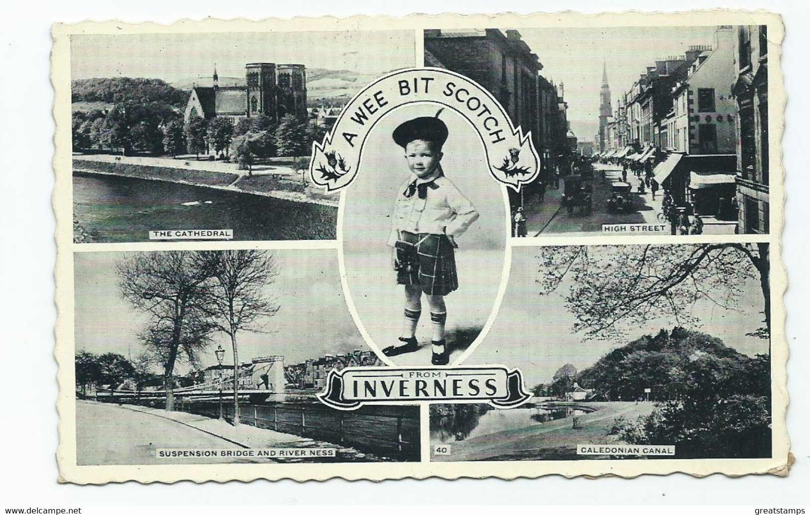 Portsmouth Postcard Hampshire Multiview Rp . Valentines . Looks Like Micheal Was In Trouble - Portsmouth