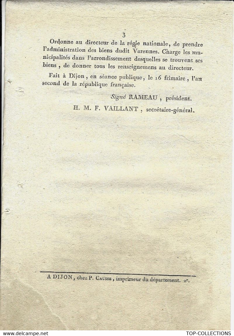 1793 REVOLUTION  JUGEMENT DU TRIBUNAL CONDAMNATION A MORT ETIENNE MARIE VARENNES ENSEIGNE DE VAISSEAU 24 ANS - Historische Documenten