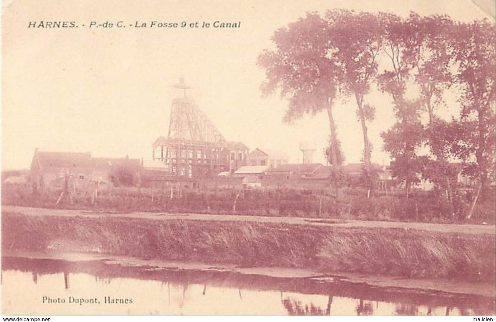 - Pas De Calais - Ref-B126- Harnes - Fosse 9 Et Canal - Mine - Mineurs - Canaux - - Harnes