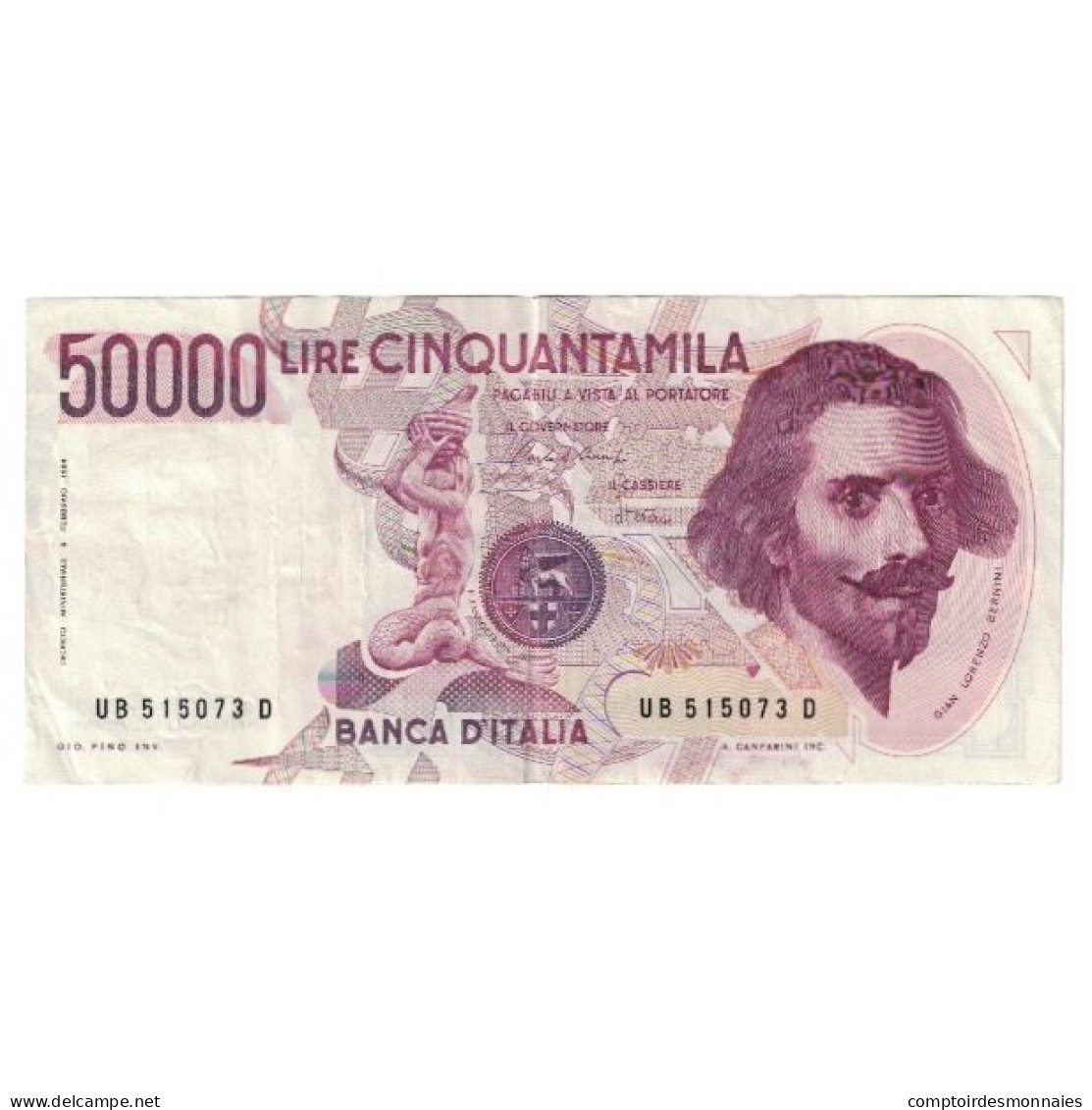 Billet, Italie, 50,000 Lire, 1984, 1984-02-06, KM:113a, TTB - 50000 Lire