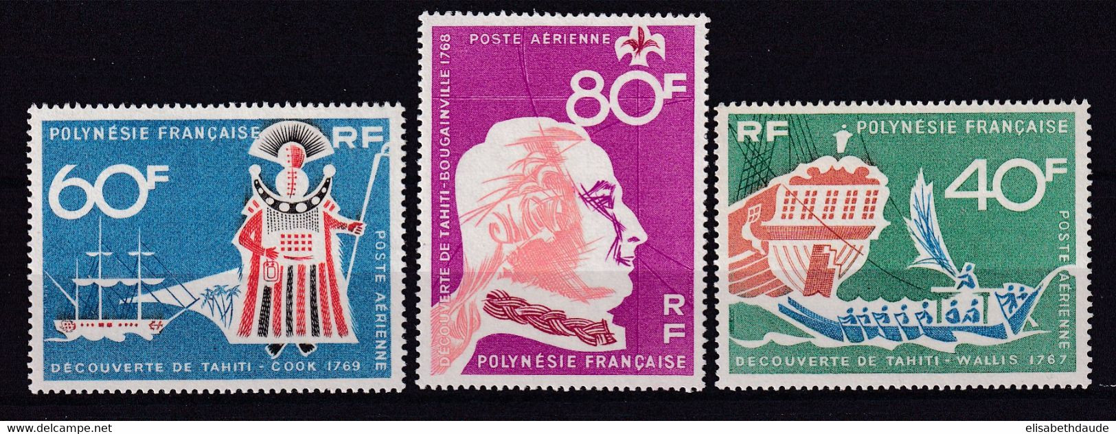 POLYNESIE - 1968 - POSTE AERIENNE YVERT N° 22/24 ** MNH - COTE = 37.2 EUR. - - Ungebraucht