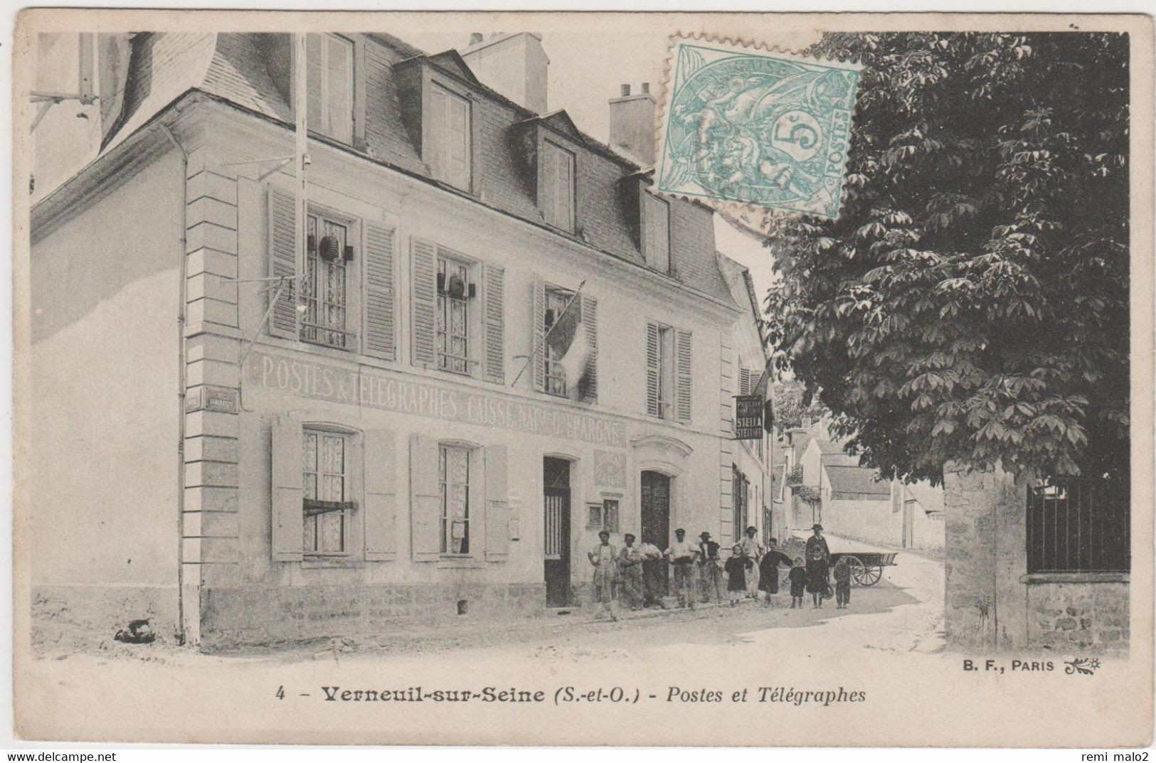 CARTE POSTALE   VERNEUIL 78  Postes Et Télégraphe - Verneuil Sur Seine