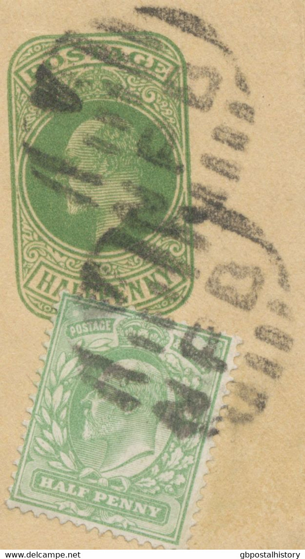 GB NPB Newspaper Branch Dibden Type 27 „V / NPB“ (LONDON) Superb Scarce Postmark (Fig. 51 Curt N. Fernau) On Superb EVII - Covers & Documents