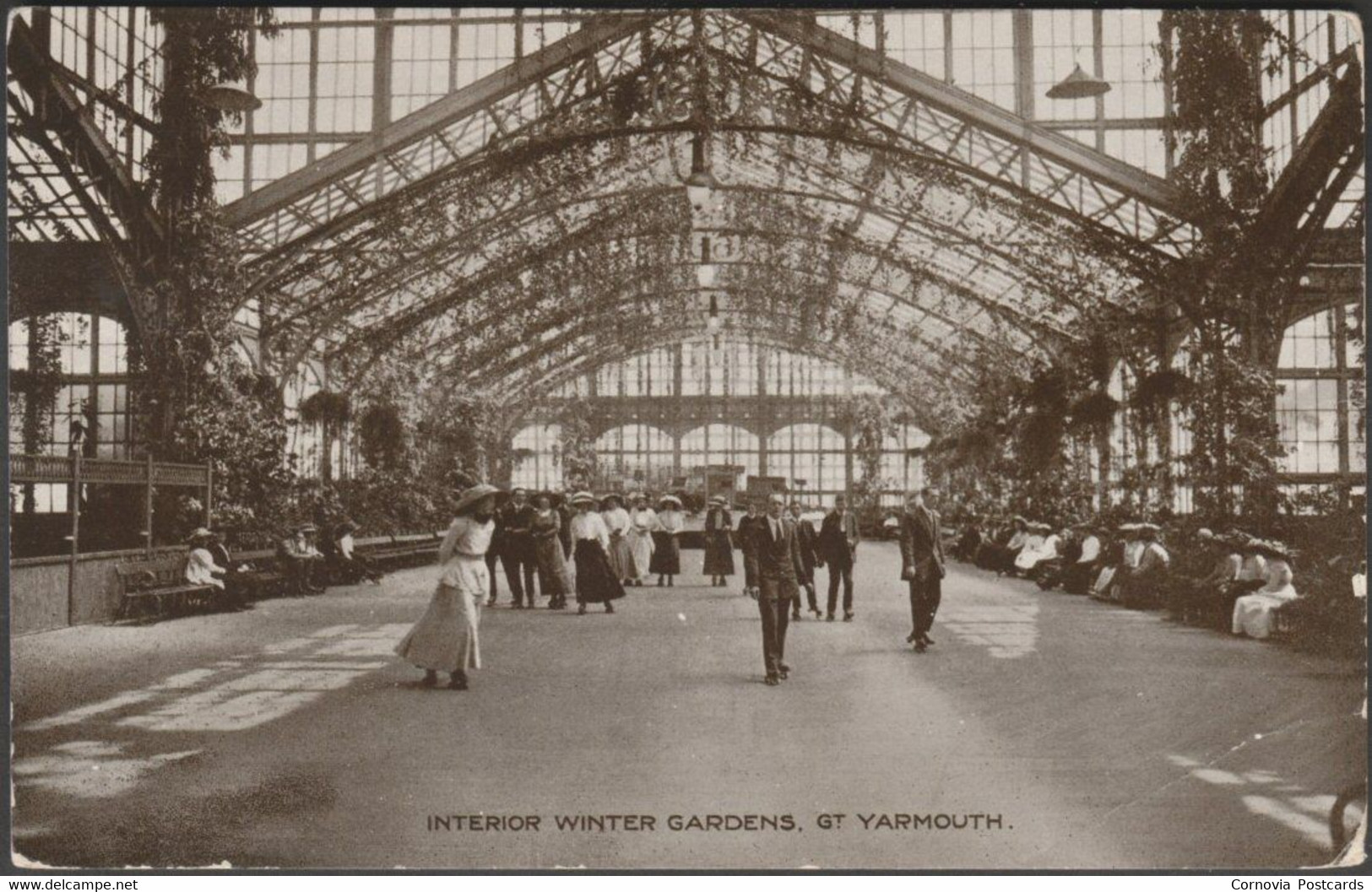 Interior Winter Gardens, Great Yarmouth, Norfolk, 1921 - ETW Dennis Postcard - Great Yarmouth