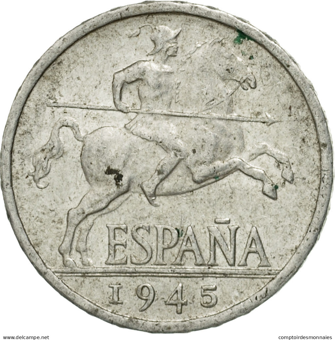 Monnaie, Espagne, 5 Centimos, 1945, TTB, Aluminium, KM:765 - 5 Centiemen