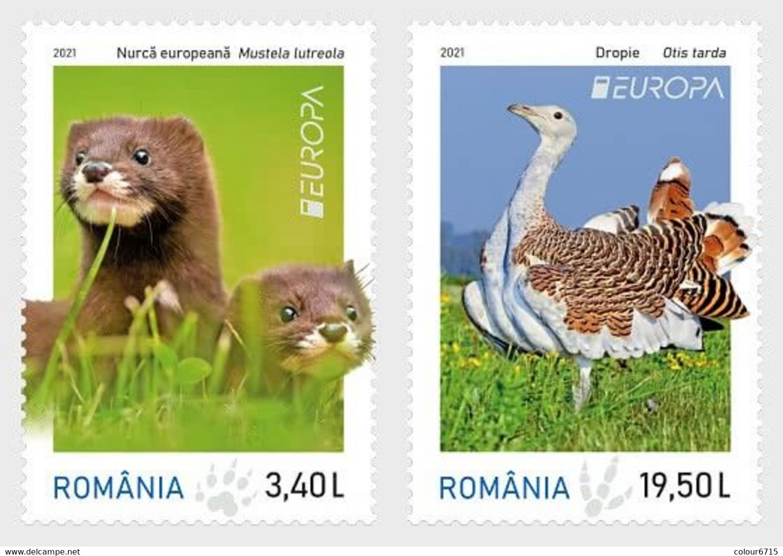 Romania 2021 EUROPA - Endangered National Wildlife Stamps 2v MNH - Unused Stamps