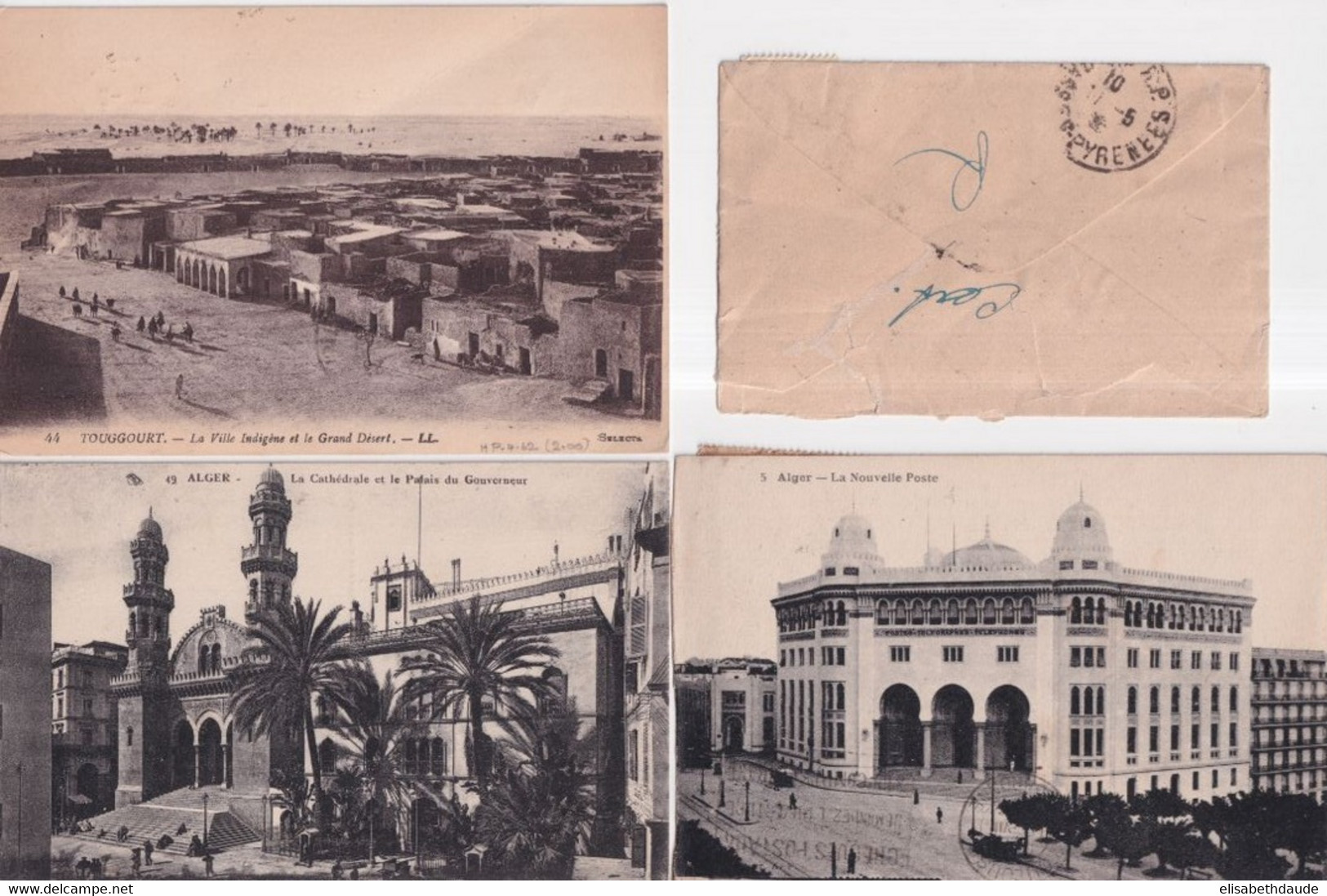 ALGERIE - SEMEUSE SURCHARGE SUR LETTRES ! 1924/1925 - 3 CARTES + 5 ENVELOPPES ! - Lettres & Documents