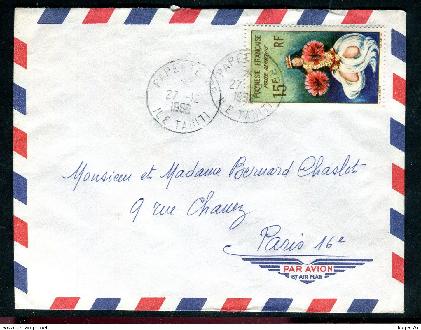 Polynésie - Enveloppe De Papeete Pour Paris En 1966 - J 86 - Cartas & Documentos