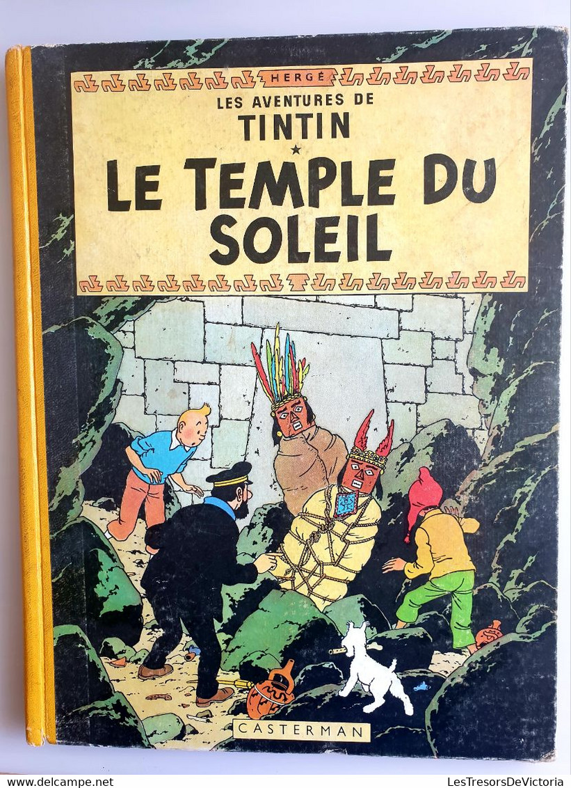 Hergé - Les Aventures De Tintin - Le Temple Du Soleil -  B14 DJ 1955 - Dos Jaune - Cote 100 Euros - Hergé