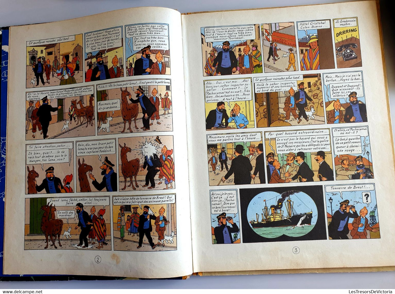 Hergé - Les Aventures De Tintin - Le Temple Du Soleil -  B14 DJ 1955 - Dos Jaune - Cote 100 Euros - Hergé